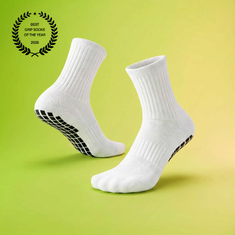 Plain Grip Socks (White)
