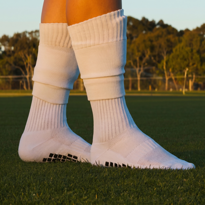 8x Pairs of Plain Grip Socks (White)